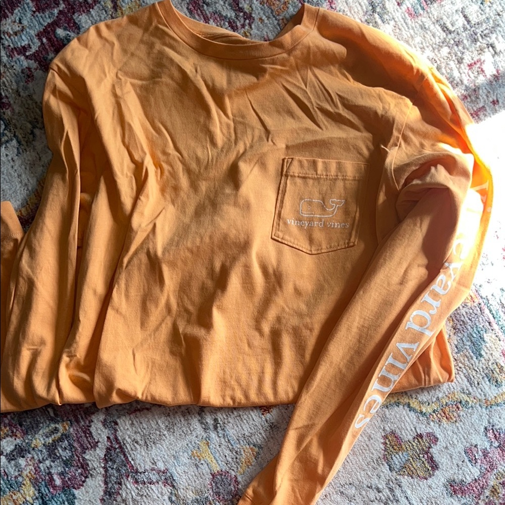 Vineyard Vines Bright Orange Pocket Tee